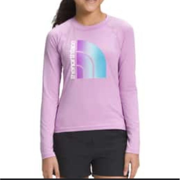 The North Face Girl Long Sleveeve Shirt Size Xs - Picture 1 of 5